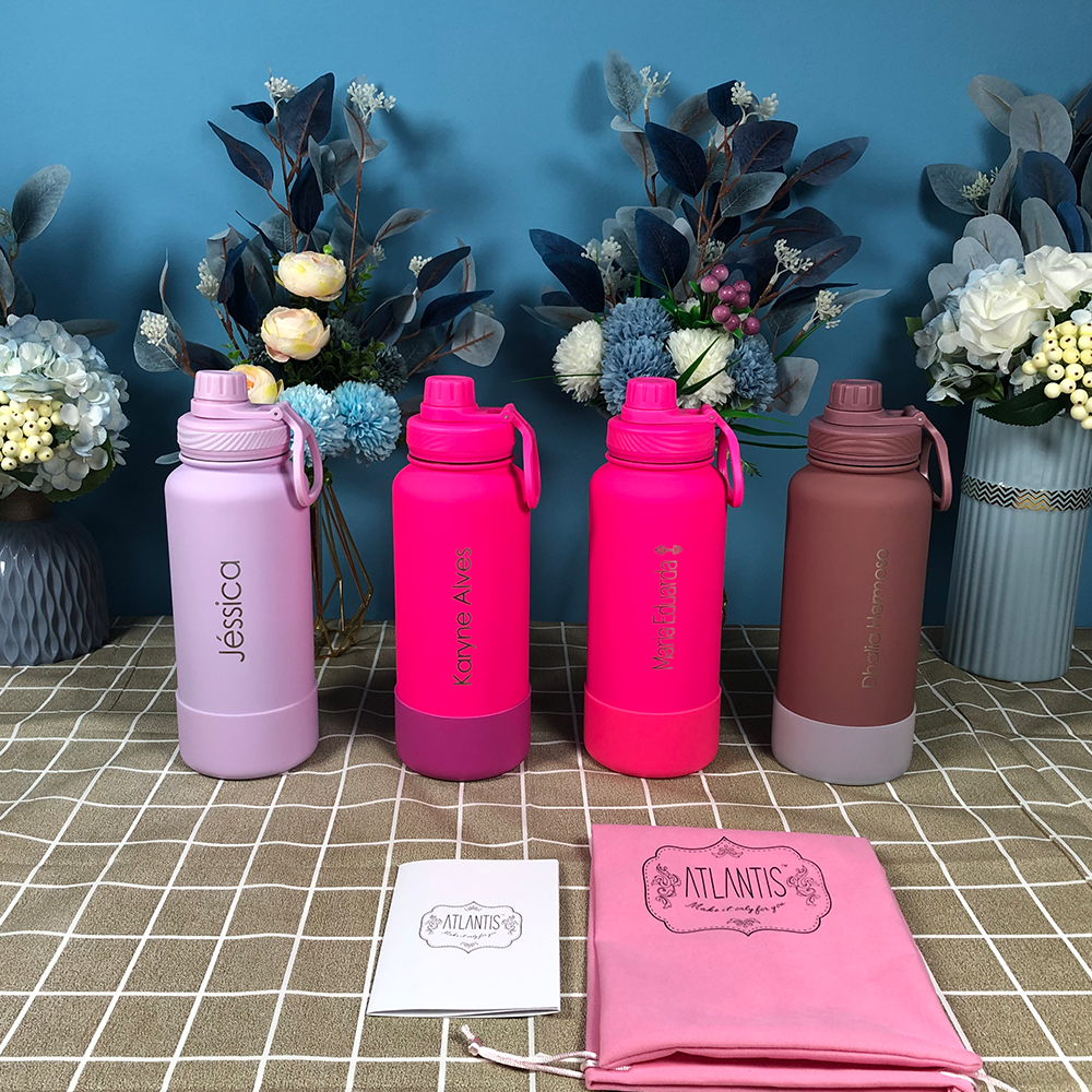 1000ML Water Bottle | Stainless Steel Vacuum Insulated Flask | Thermos Tumbler | BPA Free | Personalised Gift