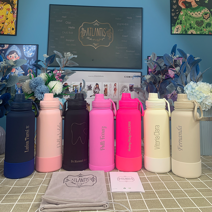 1000ML Water Bottle | Stainless Steel Vacuum Insulated Flask  | Thermos Tumbler | BPA Free | Personalised Gift