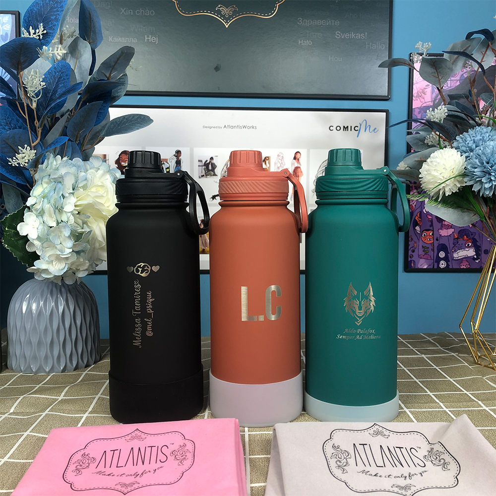 1000ML Water Bottle | Stainless Steel Vacuum Insulated Flask  | Thermos Tumbler | BPA Free | Personalised Gift