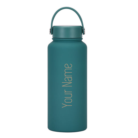 Insulated Water Bottle 1000ml 32oz Portable Outdoor Laser Engraving Name Personalized Tumbler Flask