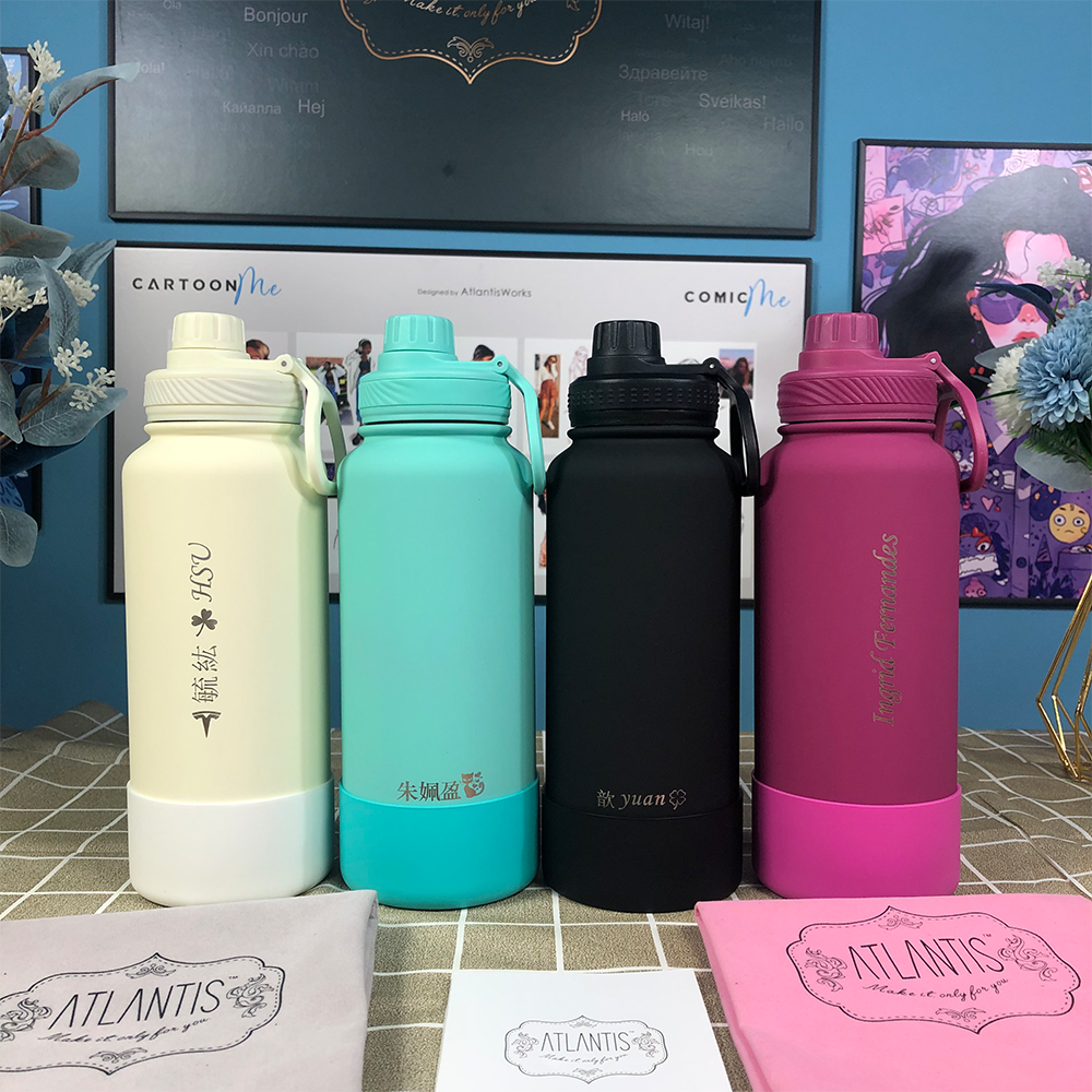 1000ML Water Bottle | Stainless Steel Vacuum Insulated Flask  | Thermos Tumbler | BPA Free | Personalised Gift
